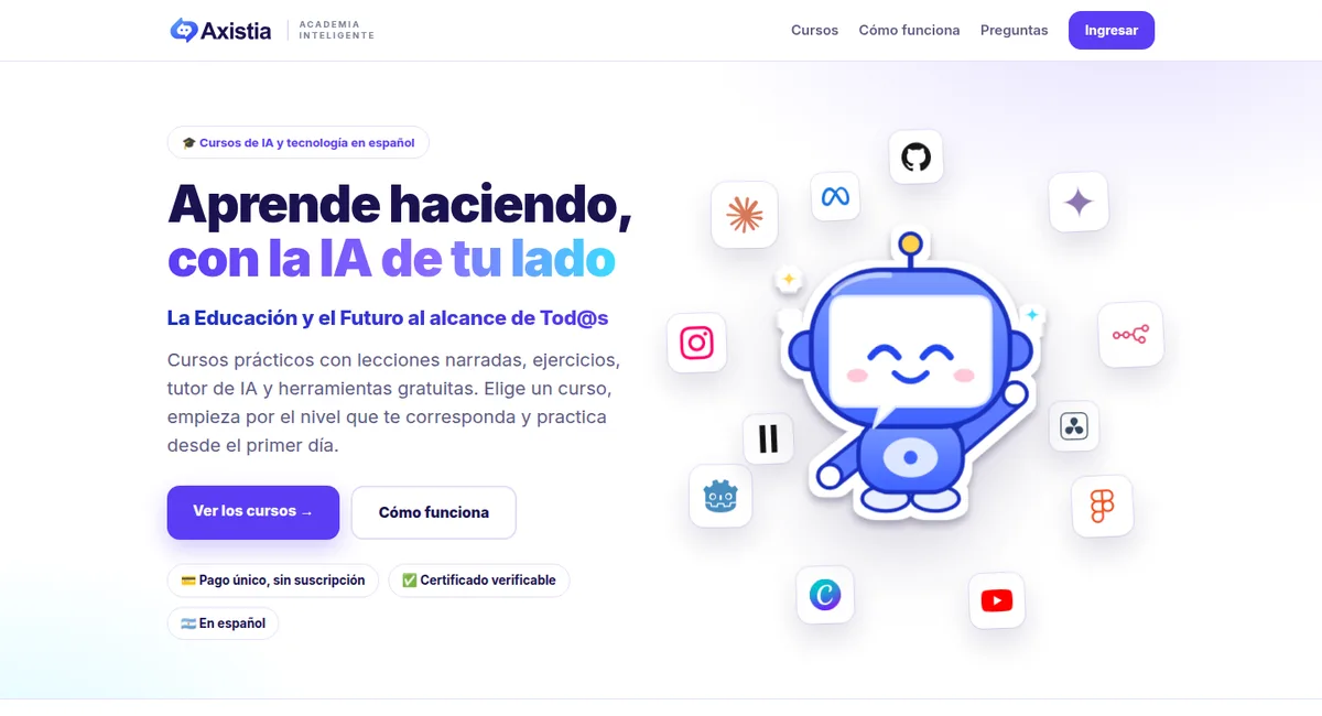 Academia Inteligente de Axistia: cursos de IA en español